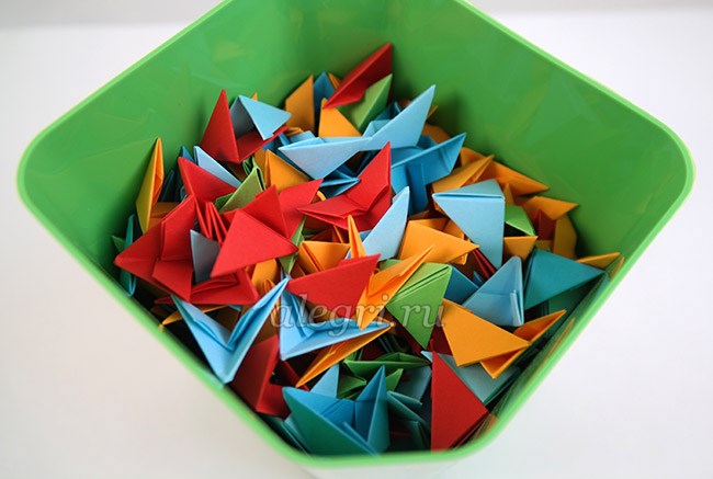 Как сделать оригами лебедя из модулей