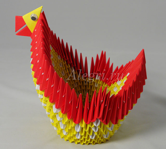 Как сделать курицу из бумаги к Пасхе #оригами How to make paper chicken for Easter #origami
