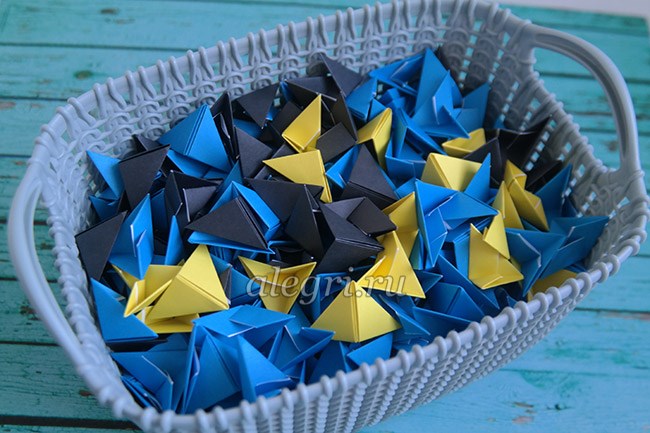 Оригами из модулей машина схема