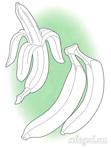 Детская раскраска. Бананы