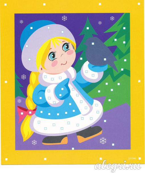 Новогодняя картинка Снегурочка для детей