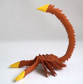 Модульное оригами Скорпион. Пошаговая инструкция с фото