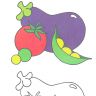 Раскраска для детей. Полезные овощи