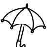 Зонтик. Шаблон для вырезания из бумаги