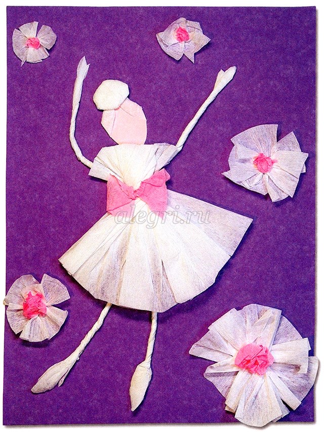 Балерина из гофрированной бумаги